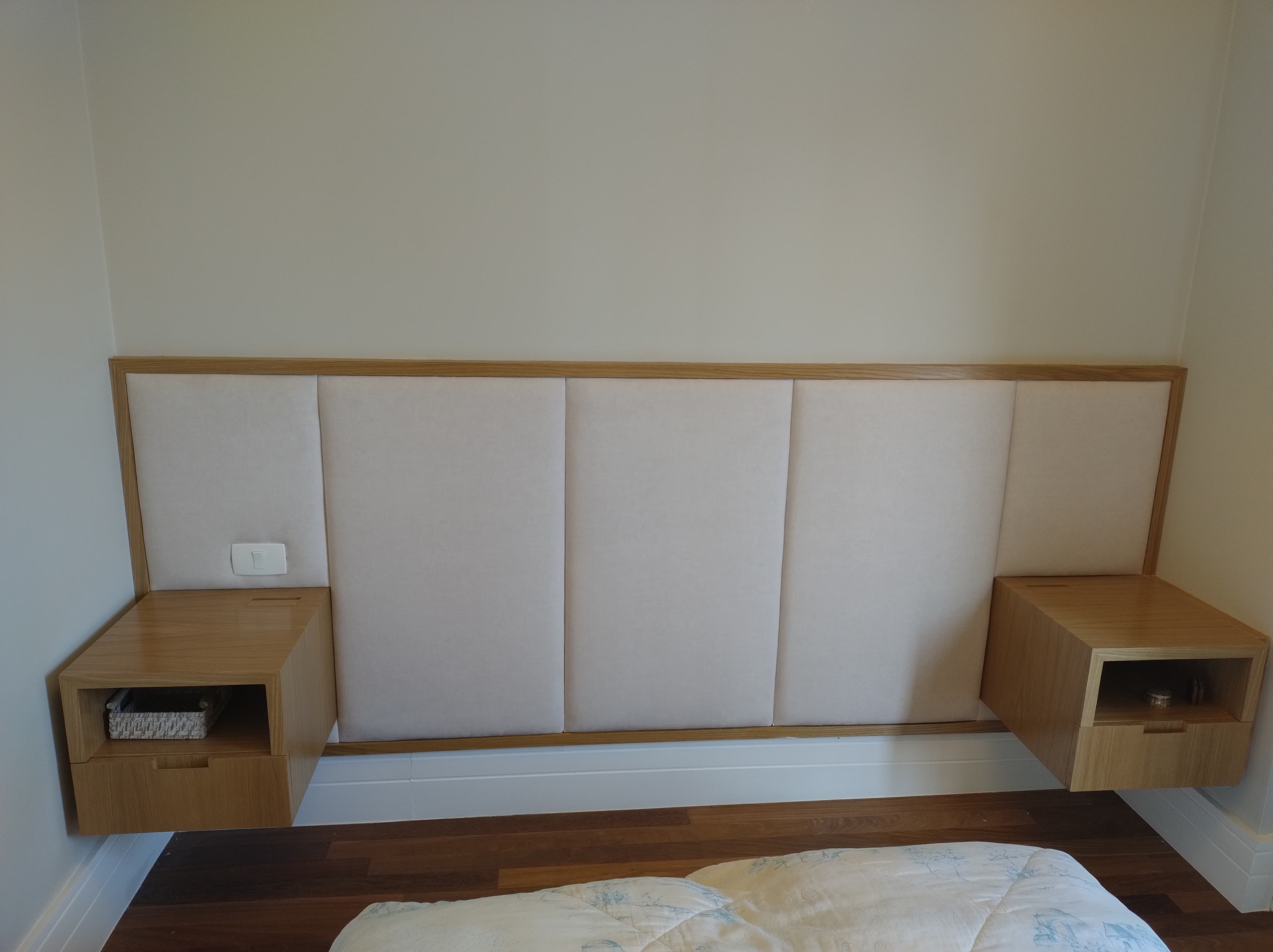 Painel de cabeceira estofado em Vila Mariana